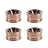 Qury 4 PCS 1,9 Zoll Legierung 6-Speichen 1: 10 RC Auto Räder braun für On-Road Drift Crawler Upgrade