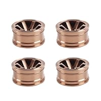 Qury 4 PCS 1,9 Zoll Legierung 6-Speichen 1: 10 RC Auto Räder braun für On-Road Drift Crawler Upgrade
