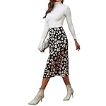 LYANER-Womens-Casual-Boho-Printed-High-Waist-Side-Split-Hem-Zipper-Midi-Skirt