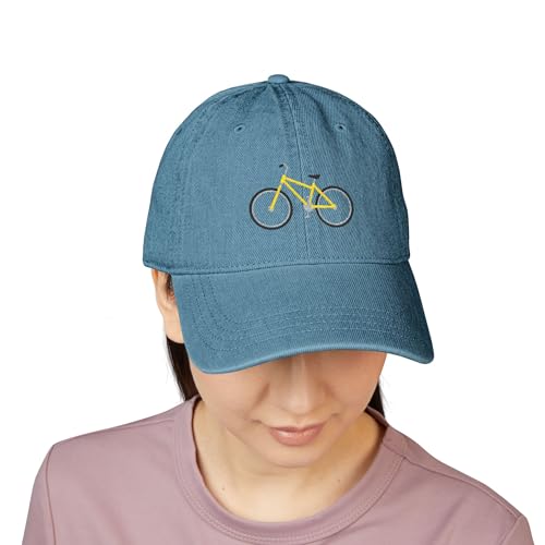 Bicycle Embroidered Denim Hat, Mom Hats, Summer Accessory, Gift for Bikers4