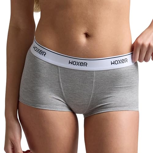 Image of Woxer Womens Boxer Briefs Underwear - Ultra Short Boyshorts Panties, Modal Fabric, Chafe-Free, Boxers for Sleep & Gym