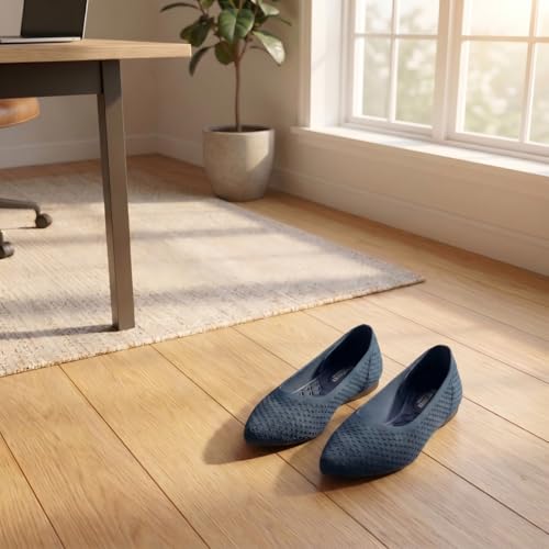 Image of Frank Mully Womens Pointed Toe Flats Knit Dress Shoes Comfort Women Shoes Softable