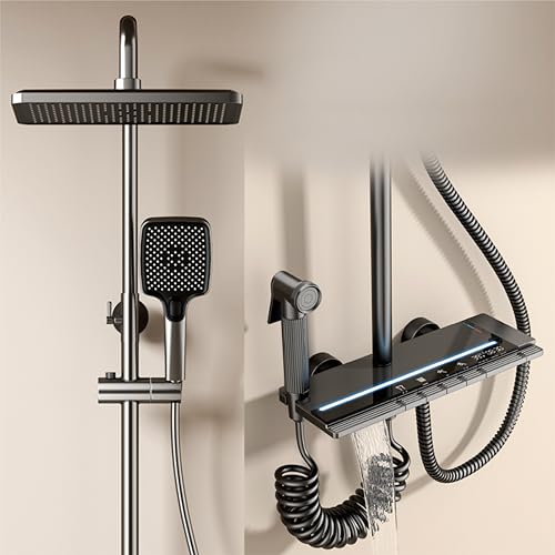 See full amazon price history chart for B Backline Brass Wall Mount Shower Set/Shower Panel For Batroom 4 function Thermostatic Mixer Hot & Cold Shower system, Hand shower | overhead Shower | Jet Spray, Showers For Bathrooms (Gun Grey) B Backline Brass Wall Mount Shower Set/Shower Panel For Batroom 4 function Thermostatic Mixer Hot & Cold Shower system, Hand shower | overhead Shower | Jet Spray, Showers For Bathrooms (Gun Grey) (B0DDC9YJGS) Amazon Price History, Amazon Price Tracker