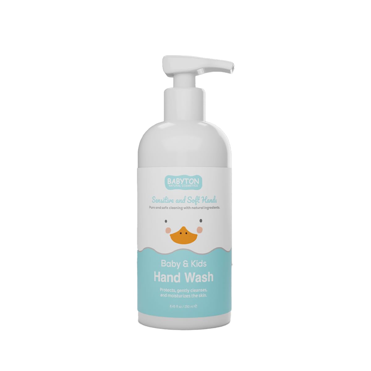 Babyton Baby & Kids Hand Wash 250ml – Gentle, Moisturizing & Natural Formula – Paraben-Free, Dye-Free, Fragrance-Free – Protects Skin Barrier – Sensitive Skin Friendly – Quinoa, Coconut & Panthenol
