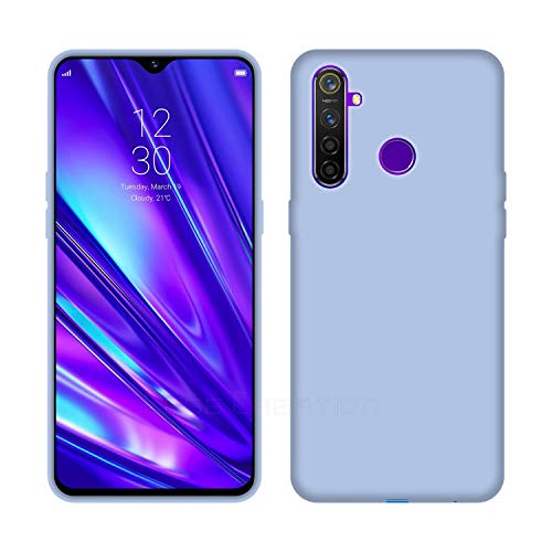 Image of Case Creation Luxurious OG Series for Realme 5i Case Cover,Anti-Dirty Slim Case Frosted Matte Cute Candy TPU Raised Bezel (Splash of Color) Back Cover for Realme5i -Light Purple