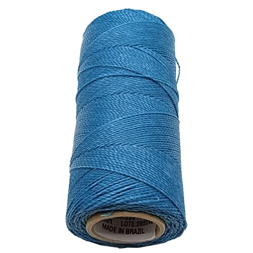 Linhasita Waxed Thread 100 g / 170 m Polyester 1 mm Thick Macrame, 30 Colours blue turquoise, 170 metros / 100 gr - Image 2