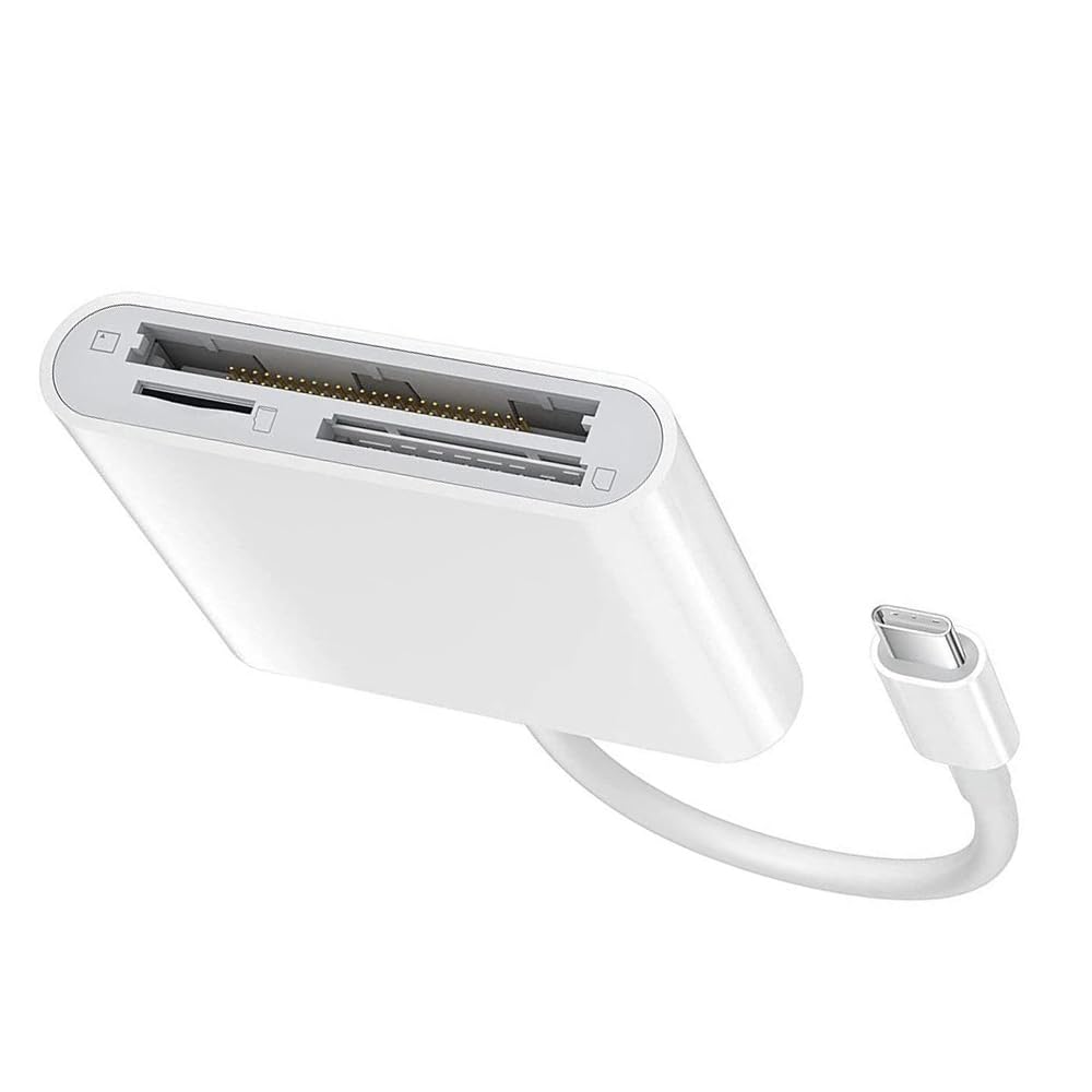 Multi-Slot Type-c Memory Card Reader Smart Media CF/SD/TF 3-In-1 Adapter Hub, Up to 64GB AE