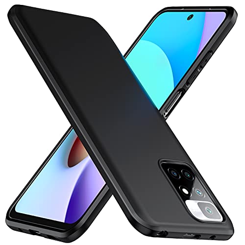 TesRank Coque Xiaomi Redmi 10 4g 2021/2022, Etui Souple Flexible en Premium TPU, Antichoc, Anti-dérapante pour Xiaomi Redmi 10 4g 2021/2022-Noir Cover