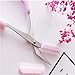 Eyebrow Scissors With Comb(Detachable)，Professional Precision Eyebrow Trimmer for Women，Non Slip Finger Grips Eyebrow Trimming Scissors，Men and Women Tool Makeup Beauty Accessories (pink)