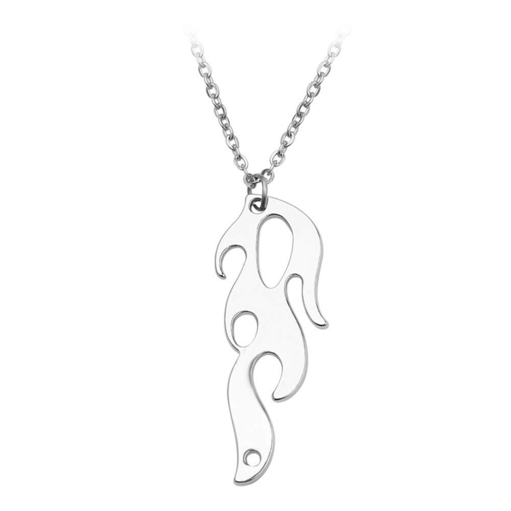 Necklace Hip hop Flame Pendant Choker Necklace rock Jewelry Accessories Rock silver Chain Necklaces Gifts For Women Men