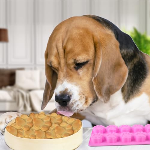 Ezydka Backmatte Hundekekse 9 Stück Backmatten für Hundeleckerlies Set, Mini Hundekekse Backform Silikon Backmatte Hundeleckerli für DIY Hundeleckerlies, Kekse, Schokolade, Süßigkeiten, Eiswürfel