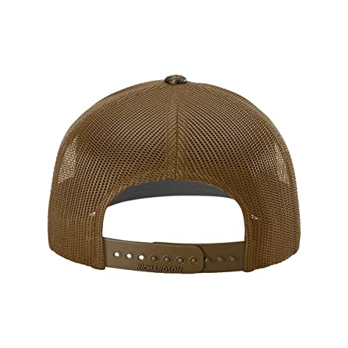 Image of Richardson Patterned Snapback Trucker Cap Adjustable Realtree Max-1 / Brown
