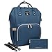 Pomelo Best Sac à Dos à Langer Bébé Maternité Oxford Tissu Imperméable Grande capacité avec matelas à langer, 2 poches isothermes pour biberon Voyage (Bleu Clair)