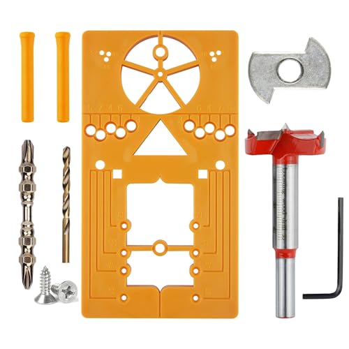 Tiardey Concealed Hinge Jig 35mm Hinge Jig Hinge Opening Auxiliary Locator for Kitchen Cabinet Cupboard Doors Hinge Mounting Plate Hinge Hole