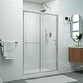 DreamLine Levantine 44-48 in. W x 72 in. H Semi-Frameless Sliding Shower Door, Clear Glass in Brushed Nickel