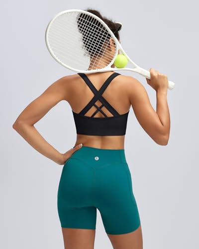 Image of RUNNING GIRL Sports Bras for Women,Seamless Strappy Sports Bra High Support Crisscross Back with Removable Pads