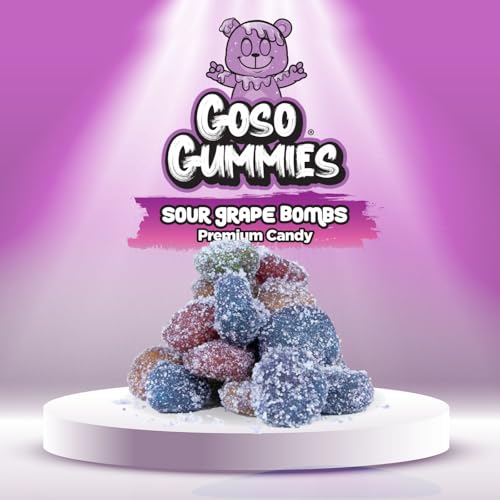 Golosinas Goso Gummies Uva Ácida 170g Bolsa Resellable miniatura 3