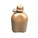 Rothco 3 Piece 1 Quart Plastic Canteen - Lightweight Outdoor Camping Survival Water Bottle, Coyote Brown