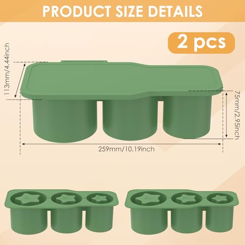 Moldes de hielo de silicona para vasos, 2 piezas miniatura 6
