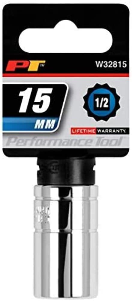 Performance Tool W32815 1/2 in. Drive 15 mm 12-Point Socket