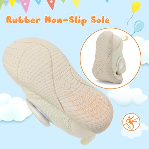 Image of FEETCITY Baby First Walking Shoes Boys Girls Infant Crib Shoes Breathable