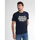 PETROL INDUSTRIES, T-shirt pour homme SS Classic Print, M-1050-TSR130, bleu marine, taille L