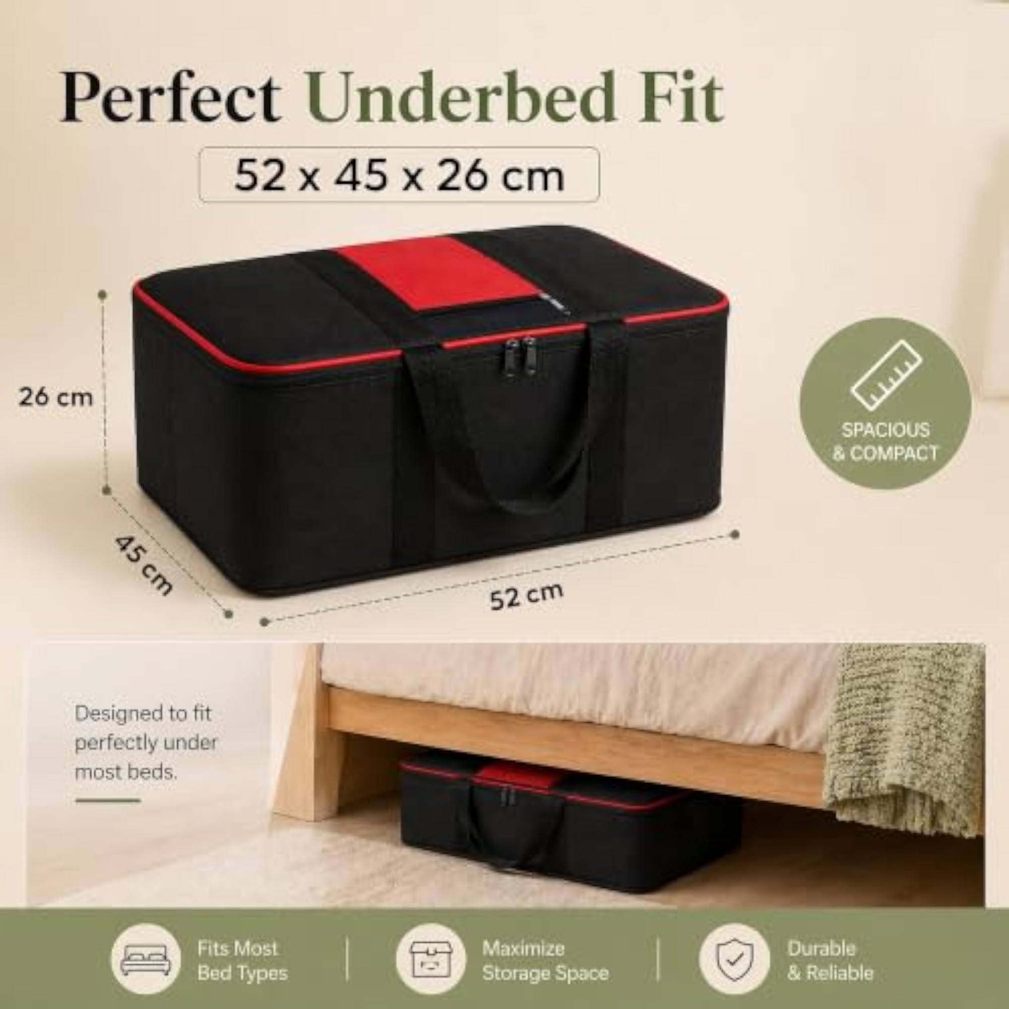Underbed Storage Bags for Clothes, Pack of 4