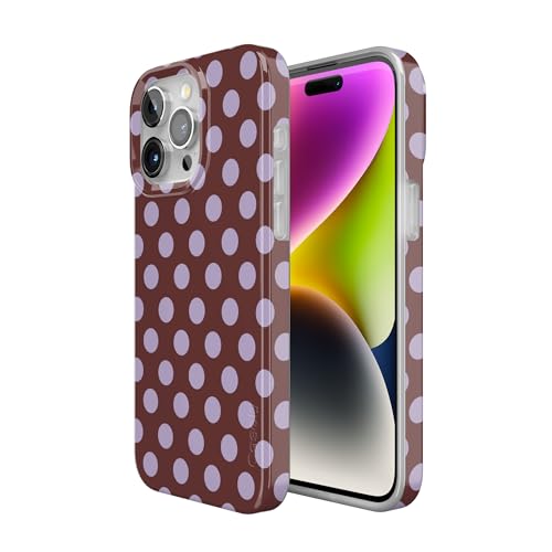 Casely iPhone 15 Pro Case | Spotted in SoHo | Burgundy Polka Dot | Compatible with MagSafe | Classic Ultra Slim Design by Casely - Used condition - Image 2