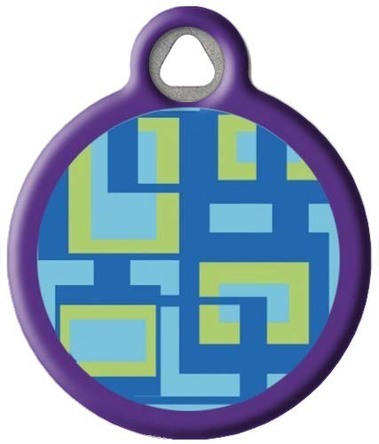 Dog Tag Art Lupine Pattern Sea Glass Custom Pet ID Tag for Dogs and Cats (Large) Lupine Brand Matching Tag, Complements Lupine Leash and Collar