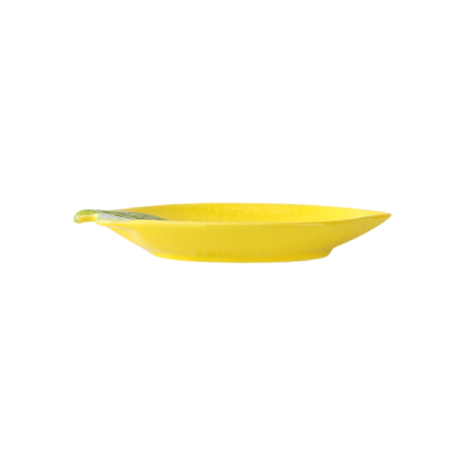 APGLSXY Ceramic Lemon Shape Spoon Rest Multipurpose Salad Dessert Serving Bowl Plate Tableware for Home Kitchens Ceramic Salad Plate