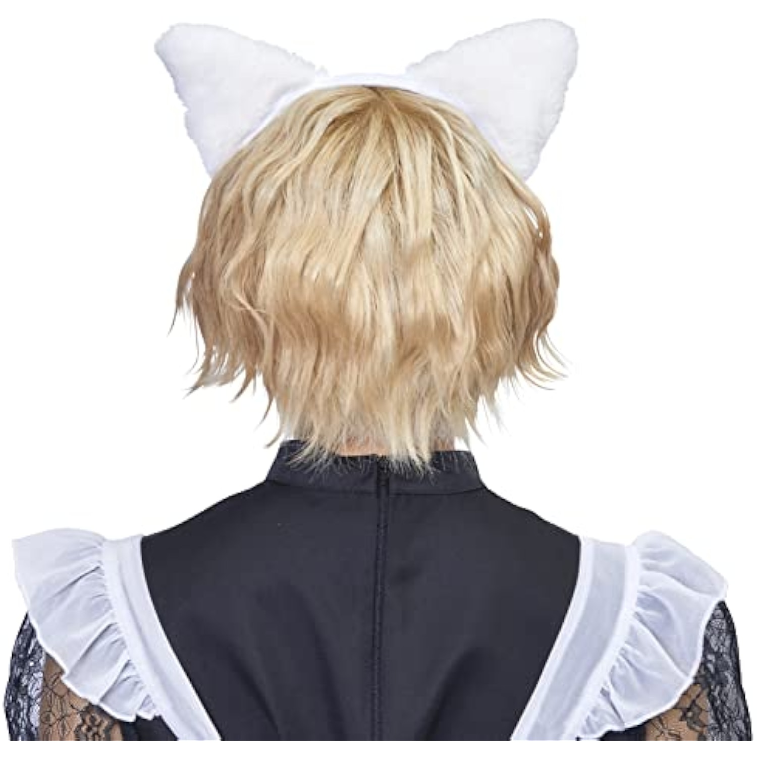 クリアストーン(Clearstone) コスプレ ハロウィン キャットカチューシャ 立ち耳 ユニセックス ホワイト×ピンク 詳細画像4