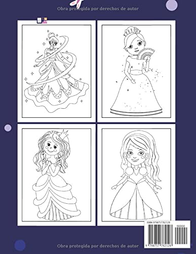 Miniatura 2 de Princess Coloring Book Libro de colorear princesas (Spanish Edition)