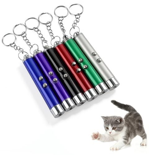 Morofme LED Pointer Katzen Spielzeug 6 Stück Katzenspielzeug Interaktiv für Katzen und Hunde Taschenlampe Cat Toys Nachtbeleuchtung Chase Trainings Lichtspielzeug für Haustiere