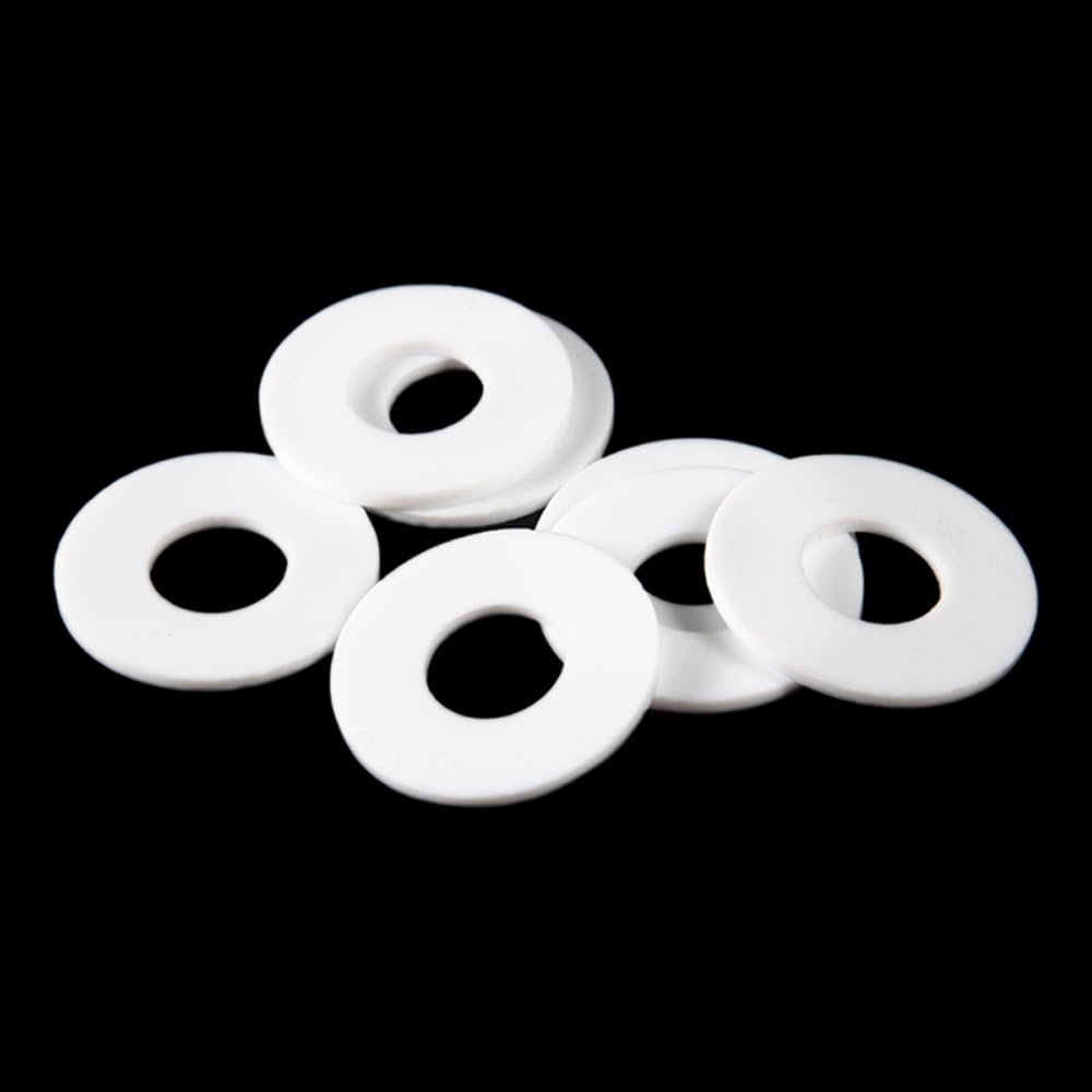 arandela de PTFE, Arandelas planas de PTFE, paquete de 10, color blanco, ID, 5-45 mm, 3 mm de espesor, for manómetro(51x22x3mm)