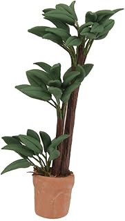 Plant Pot Brasiletto Green Plant Miniature Plants Mini Plants Mini House Bonsai Brasiletto Plant in Ceramic Pot Potted Plant Model Leto Ob11 Pots Plant 1/12 Miniature Plant