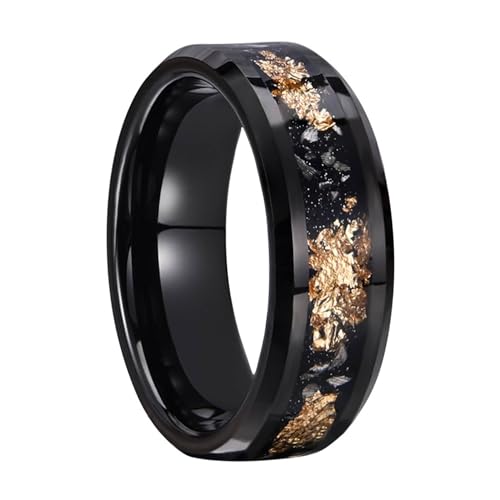 Bague fiançailles homme femme le cadeau de mariage idéal en tungstène biseauté 8mm