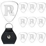 Personalised Guitar Pick, R Printed Silver Guitar Plectrum for Bass&Guitar, Musician Guitar Player Birthday Christmas Thanksgiving Father's Day Gifts
