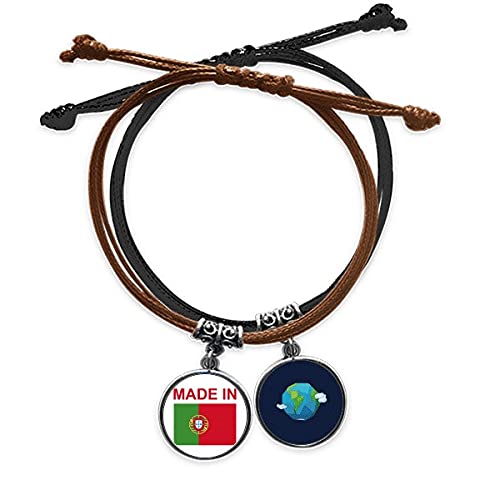 Pulsera de Portugal de amor y conexión cultural hecha en cadena de cuero artesanal