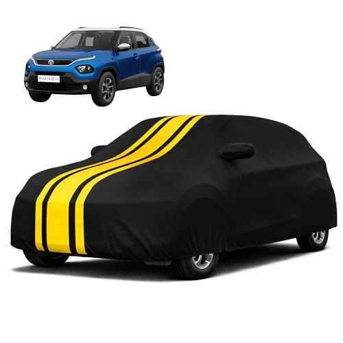 Image of Autofy Car Cover Waterproof CARIZMA for Tata Punch [Year 2021 Onwards] - Punch Car Cover Dust & UV Protection Punch Car Body Cover with Mirror Pocket Soft Cotton Lining