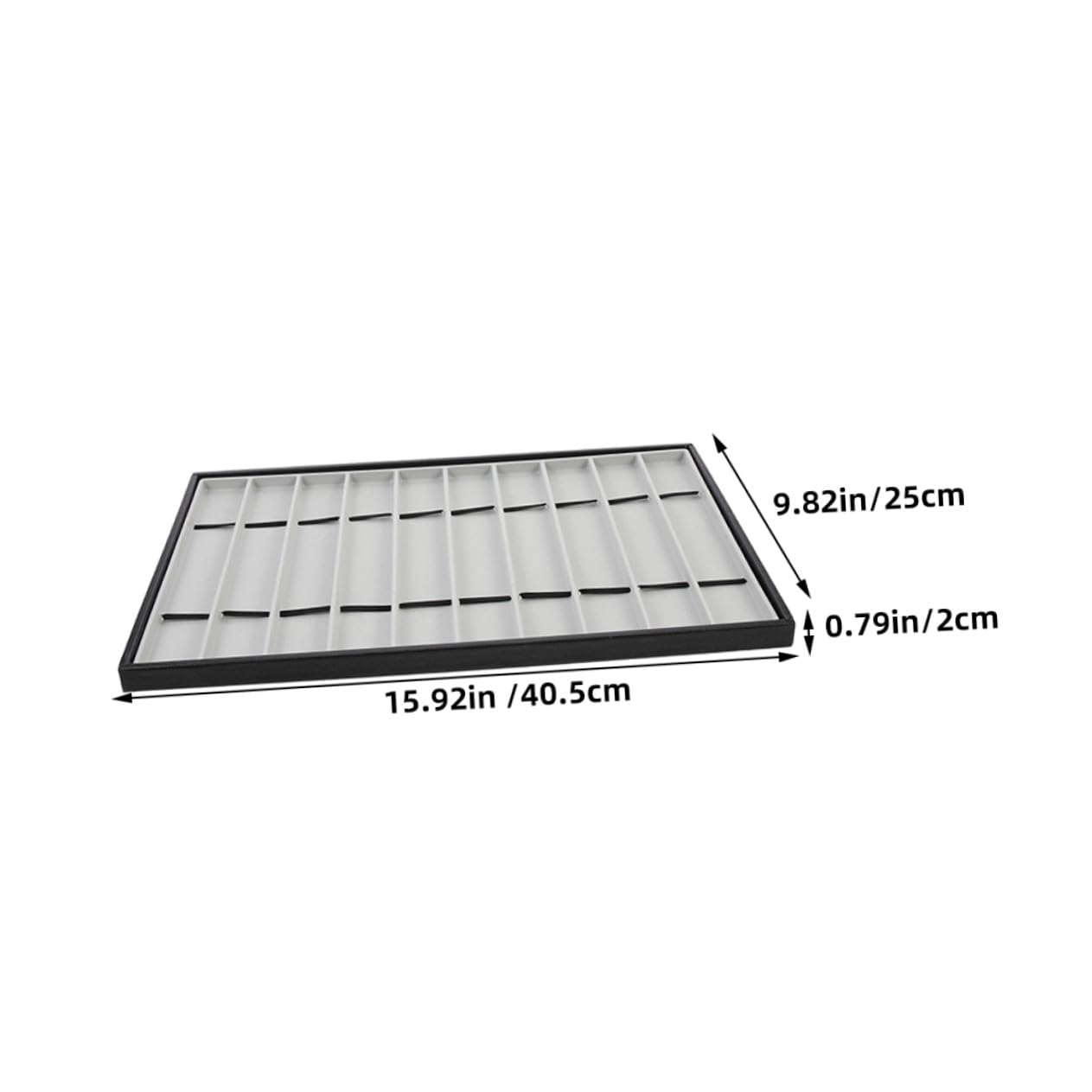 SOIMISS Bandeja de Almacenamiento para Relojes y Pulseras 2 Piezas en Mdf y Cuero Diseño Rectangular para Uso en Casa Protección contra Abrasiones
