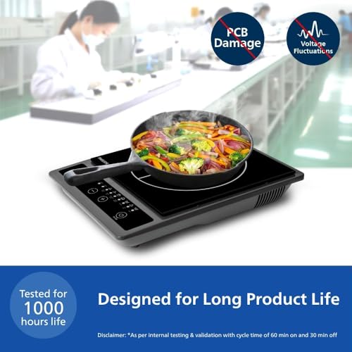 Philips HD4934/00 1300W Induction Cooktop With Triple MOV For 4Kw Surge Protection With Soft Touch Control | 7 Preset Menus | 3 Years Warranty On... - Image 4