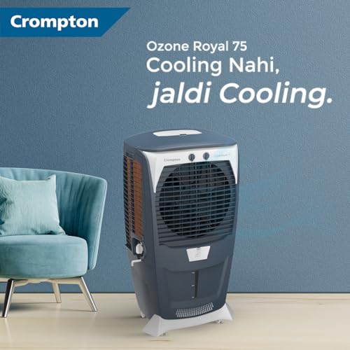 Crompton Ozone Royale 75 Litres Desert Air Cooler for home | Large & Easy Clean Ice Chamber | High Density Honeycomb Pads | Everlast Pump | Humidity Control | Auto Fill & Drain Function - Image 3