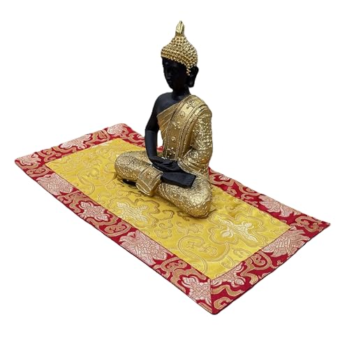 DharmaObjects Tibetan Silk Brocade Table Runner / Shrine Cover / Altar Cloth / Table Cover (20 X 10 Inches)