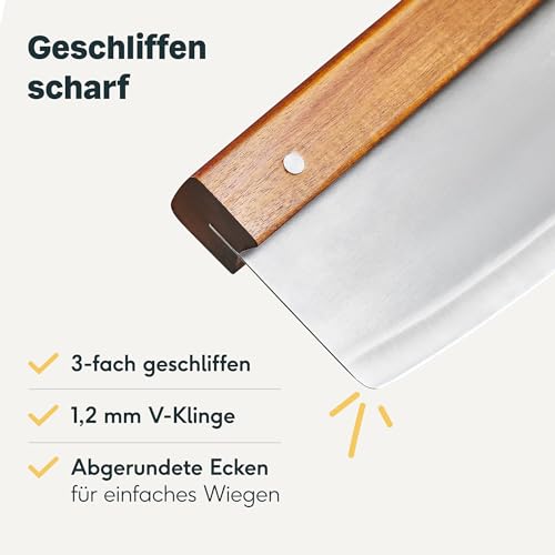 Wiegemesser Silberthal Pizzaschneider mit 32 cm Edelstahlklinge