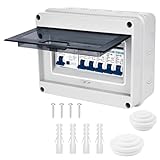 【Durabilité et Sécurité Premium】 : Construit en plastique ABS robuste avec un couvercle en PC renforcé et un joint en caoutchouc silicone de haute qualité, assurant une protection maximale contre les facteurs environnementaux. Ce tableau électrique est conçu pour durer, protégeant vos connexions électriques contre les impacts, l'humidité et la poussière