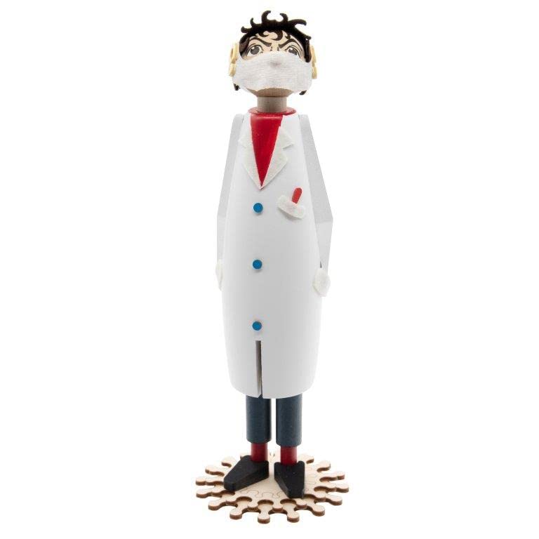 Räuchermann virologue de 26 cm Rudolphs Schatzkiste idée cadeau originale pour passionnés