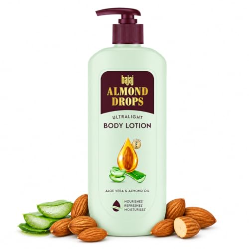 Ultralight Body Lotion, 600 ml | Women and Men | Refreshing Hydration - Aloe Vera, Almond Oil & Vitamin E