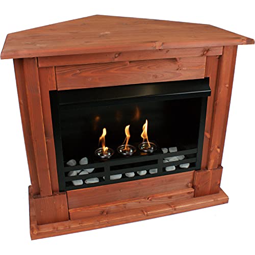 Kaminbau Mierzwa Rafael - Chimenea de bioetanol (incluye accesorios), color cerezo