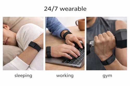 Image of Screenless Fitness Band for Men & Women | HRV, Heart Rate, SpO2 & Sleep Tracker | No Screen, No Distractions | Activity & Recovery Monitor | 30 Day Battery | iOS & Android | Black