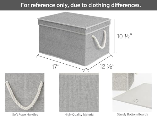 image for StorageWorks 32L Storage Bins with Lids, Decorative Storage Boxes with